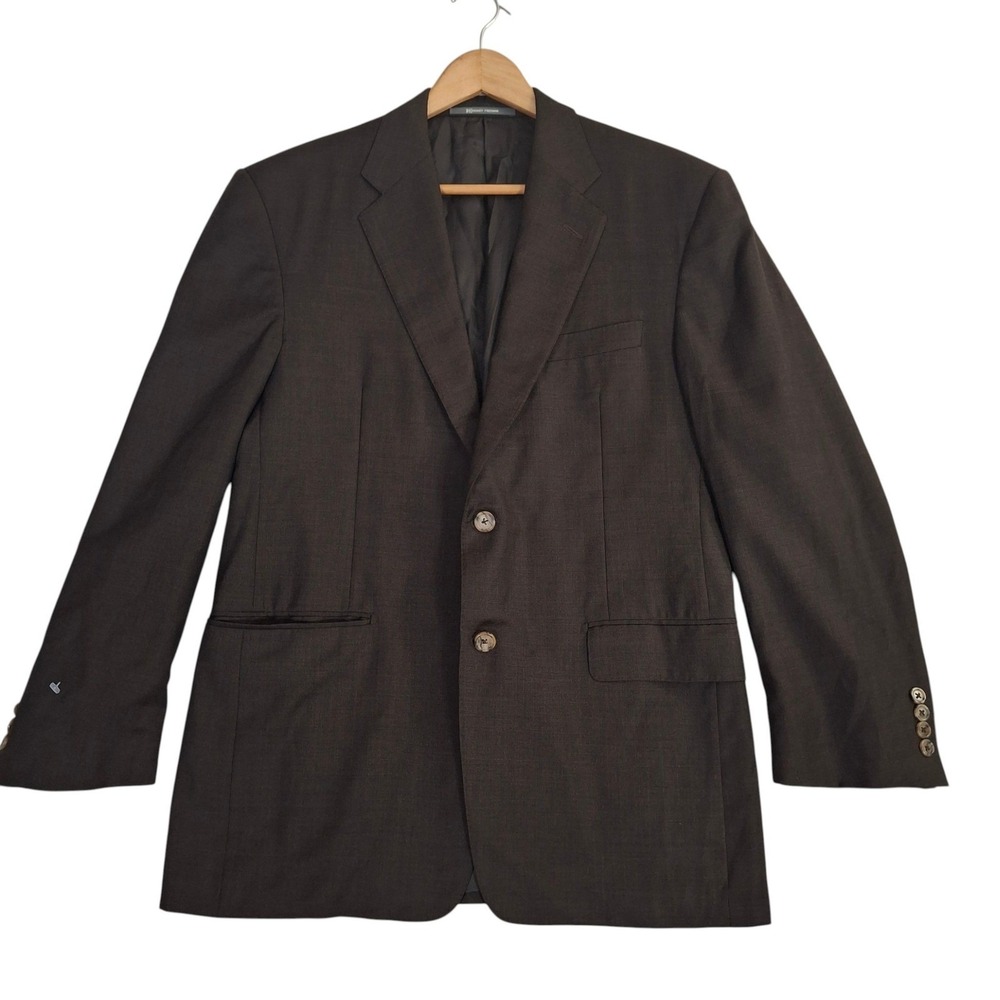 Hickey Freeman Loro Piana Super 130s Blazer Men's 42L Brown Saks Fifth Avenue